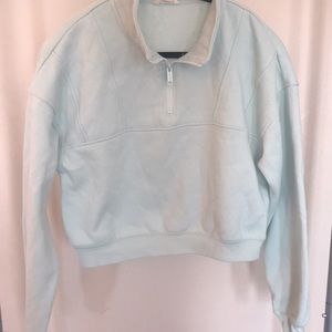 3/4 zip cropped sweatshirt
